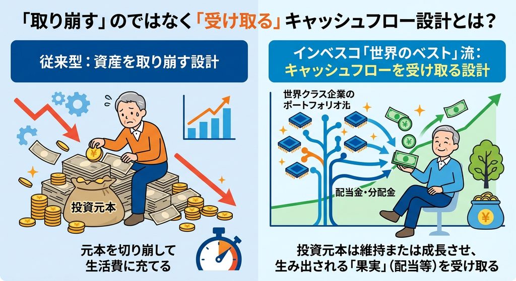 インベスコ「世界のベスト」のキャッシュフロー設計